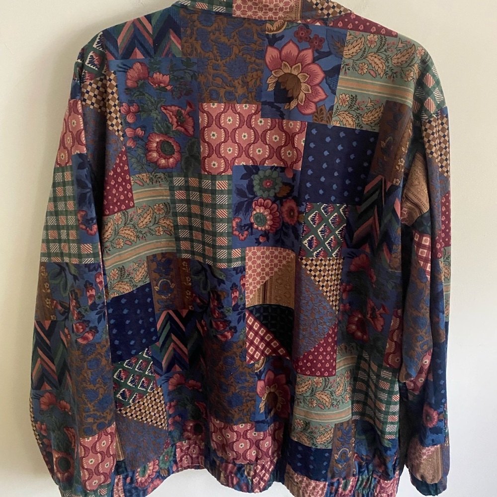 Graff Multicolor Quilted Patchwork Jacket Grannyc… - image 8